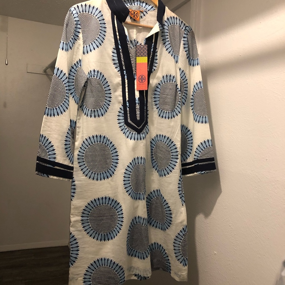 Tory Burch Ivory Wildflower Tunic Dress